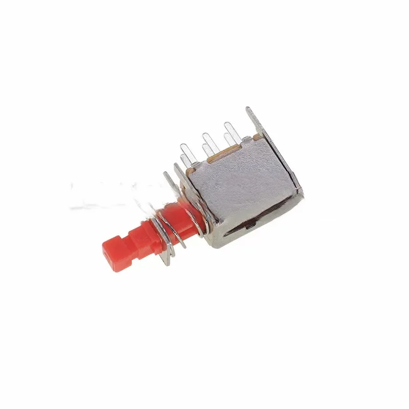 A03 04 Straight Key Switch PS-22F02 Six Pins with Lock Self-locking Non-locking Red Blue with Spring