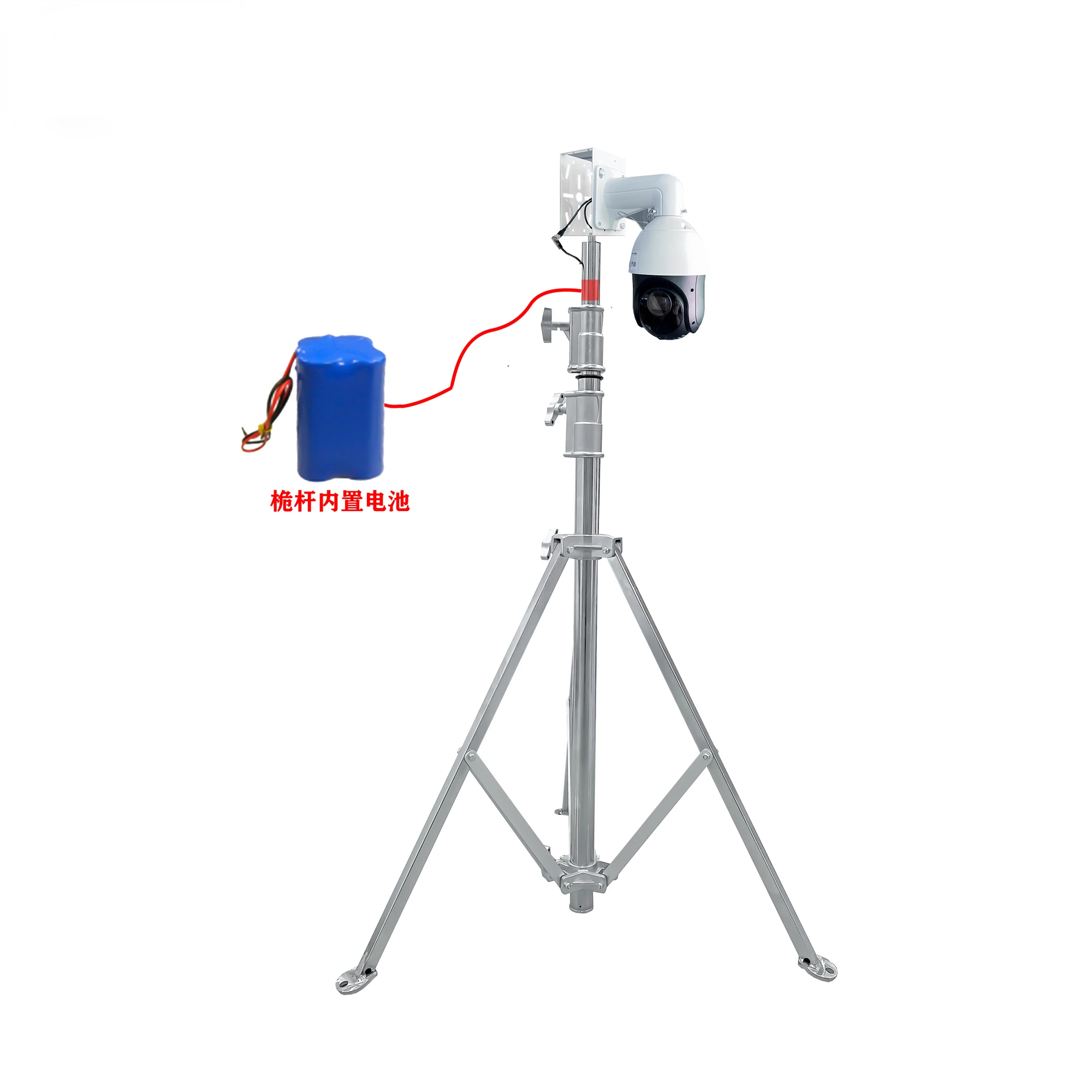 4G HD Buit-in Battery Wireless Stainless Tripod Emergency Command Mobile Dome Camera