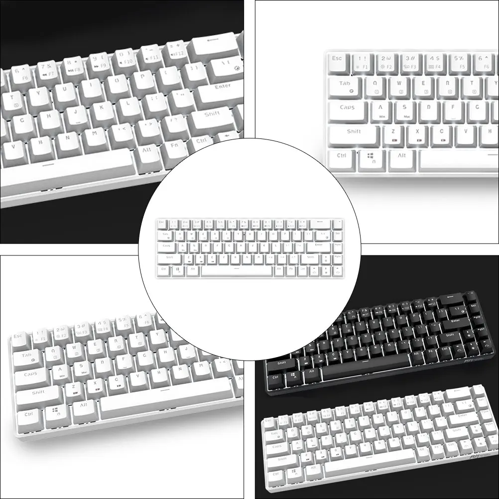 

Mechanical Wired Wireless Game Office Keyboard 5 Pairing 1000Mah White Computer Peripheral Device Durable