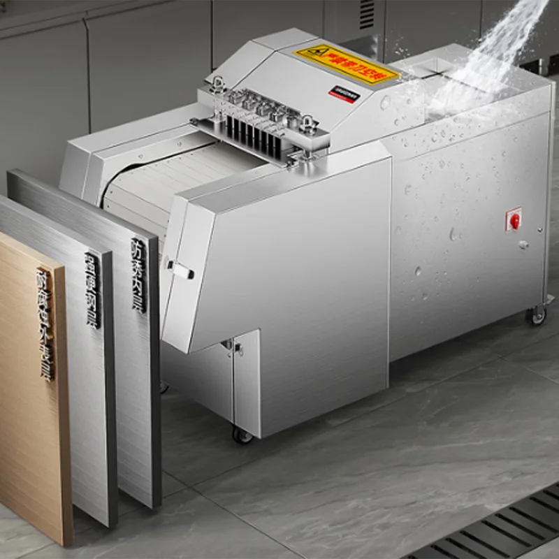 Multi-functional Commercial Meat Cube Cutting Machine Automatic   Goat Meat Cutter Machine Beef Cube Frozen Chicken Dicer Machin