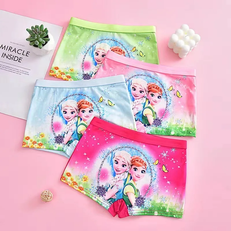 4pcs/Lot Kids Girl Underwear Cute Printing Briefs Baby Underpants Cute Children Underpants image 2