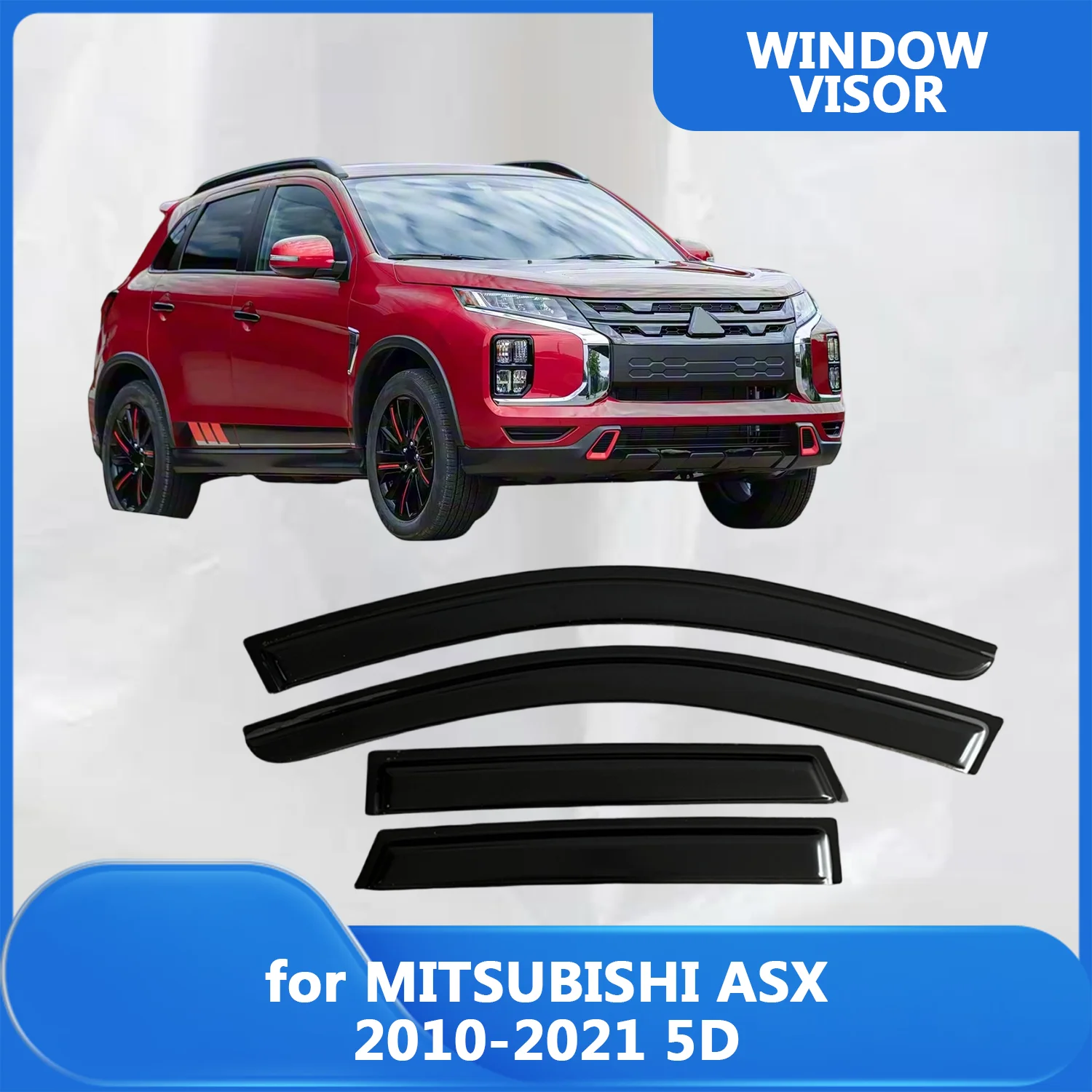 

Window Visor for MITSUBISHI ASX 2010-2021 5-DOOR Wind Deflectors Rain Guards Door Visor Vent Shades Ventvisor Exterior Parts