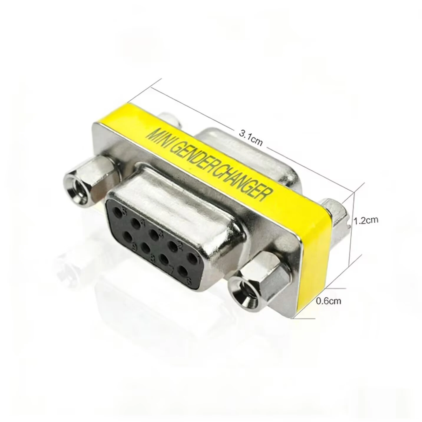 DB9 RS232 Serial Port Solderless Adapter Female to Female / Male to Male 9-Pin Connector Gender Changer