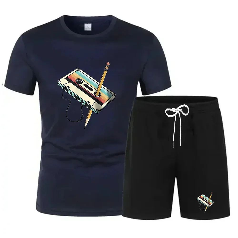 This is a must-have printed T-shirt for men in summer. It is soft, breathable, has a round neck and short sleeves, and is suitab