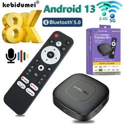 Dispositivo de TV inteligente H313, decodificador con Android 13, cuatro núcleos, 2,4G, 5G, WiFi Dual, compatible con OTA 8K, reproductor multimedia, receptor de TV, BT5.0, control remoto por voz