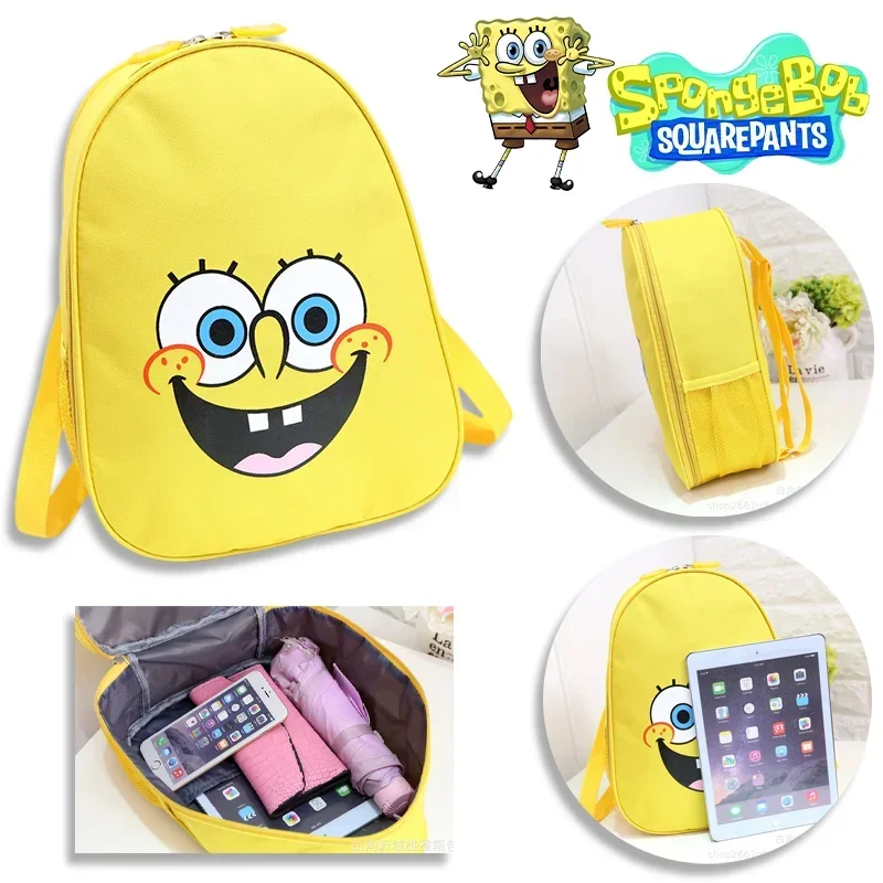 SpongeBob Kids SchoolBags Cartoon Cute Students Kindergarten Girls Funny Bookbag Small Anime School Bag Travel Children Backpack