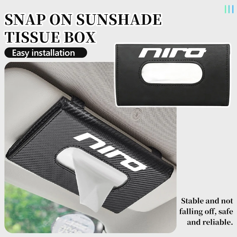 Car Sunshade Plate Tissue Box Auto Interior Paper Towel Storage Organiser Bag For KIA K5 K9 Sorento Ceed Sportage Carnival