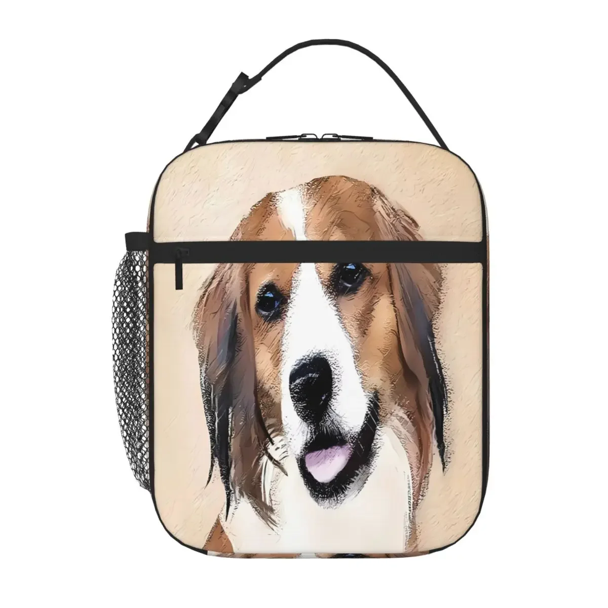 Bestselling Nederlandse Kooikerhondje Painting Dog Art Stitched Detail Sports Lunch Bag School Field Trip  Lunch Bag