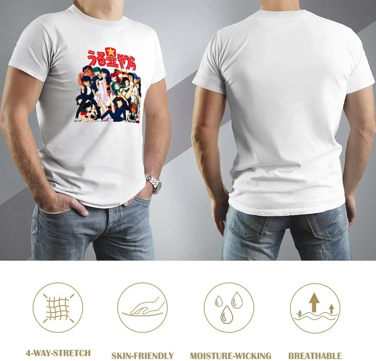 Anime T-Shirt for Men Women Casual Comfortable Manga Crewneck Fashion Tees