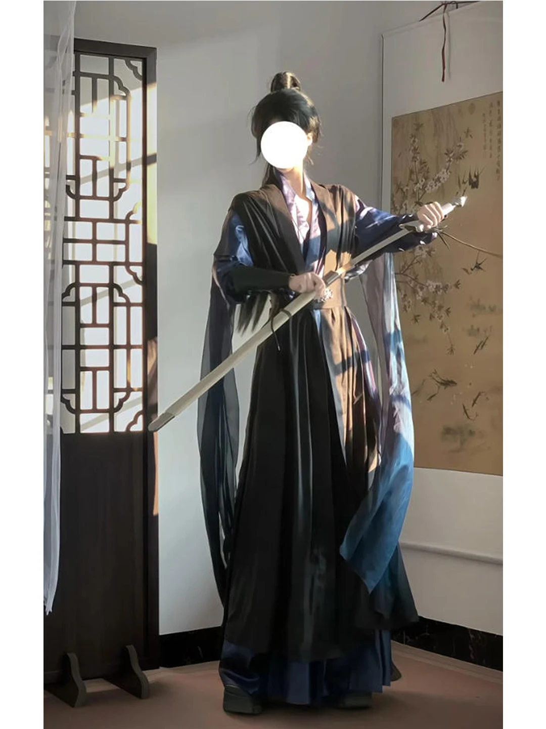 Elegant Youthful Hanfu Coat for Men And Women with Hood Improved Martial Arts Style Cosplay Autumn Winter Traditional Chinese...