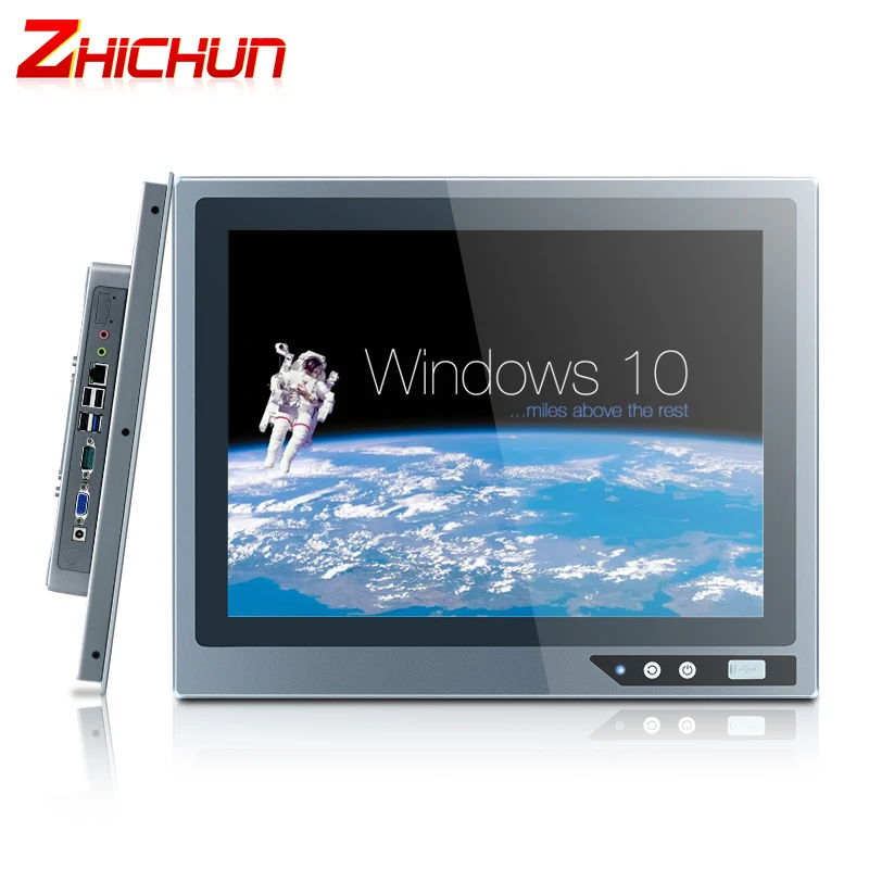 15 Inch Industrial Computer I5 7300U LCD Touch Screen Monitor 4G 128G Wall Mount Embedded Fanless Industrial PC Windows Tablet