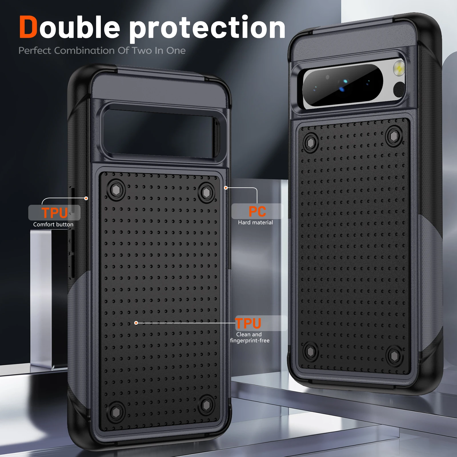 For Google Pixel 7 8 Pro 7A 8A Case Double Protection Classic Contrasting Colors Anti-fall Shockproof Cover Pixel 8 Pro Case