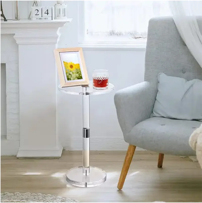 

！@Modern Luxury Convertible Clear Acrylic Coffee Table Minimalist Design Customized Color for Small Spaces Living Room Furniture