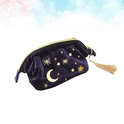Lightweight Moon Embroidered Bag Travel Makeup Pouch Portable Toiletry Storage Case Compact Beauty ganizer Wash