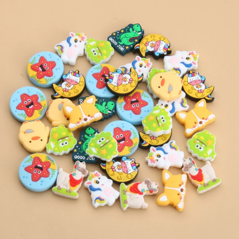 

Новые силиконовые бусины для DisneyTo Make, браслеты, сделай сам, цепочка для соски, детская игрушка для прорезывания зубов, ювелирные аксессуары, детские силиконовые бусины