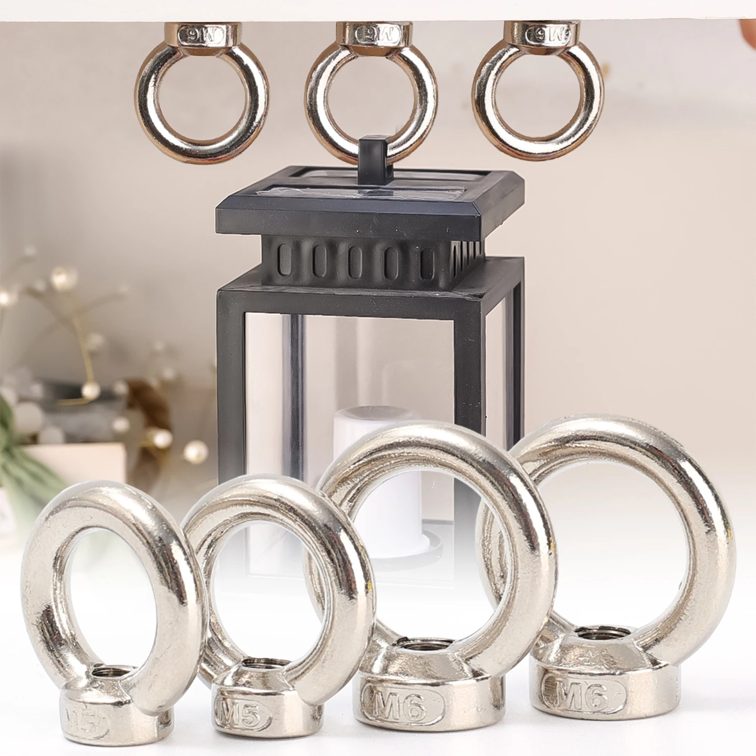 5/20 قطعة سبائك الزنك التعميم رفع حلقة المكسرات رفع العين الخيوط الجوز السحابة ييبولت حلقة ربط الجوز مسامير أدوات M5/M6