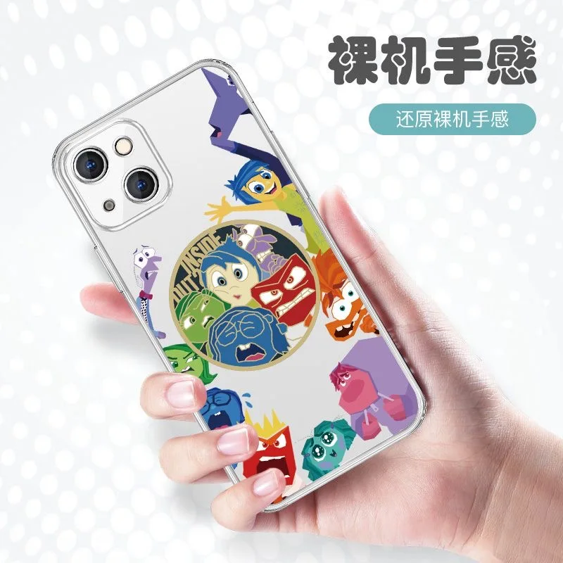 Disneys Inside Out 2 Phone Case for Oppo Reno12 Reno11 Reno10 Reno8 Reno7 Reno6 Reno5 Pro Plus 4G 5G Transparent TPU Cover