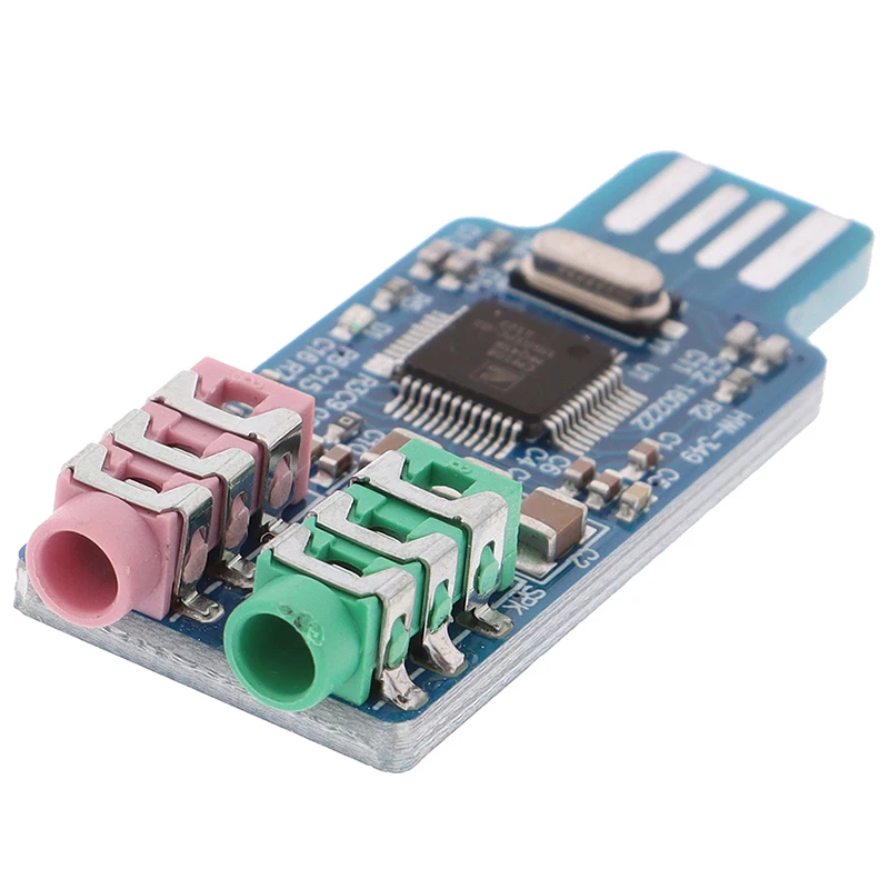 CM108 USB Módulo Placa de Som Externa, Plug and Play, Drive Free, Laptop, Computador, 1Pc