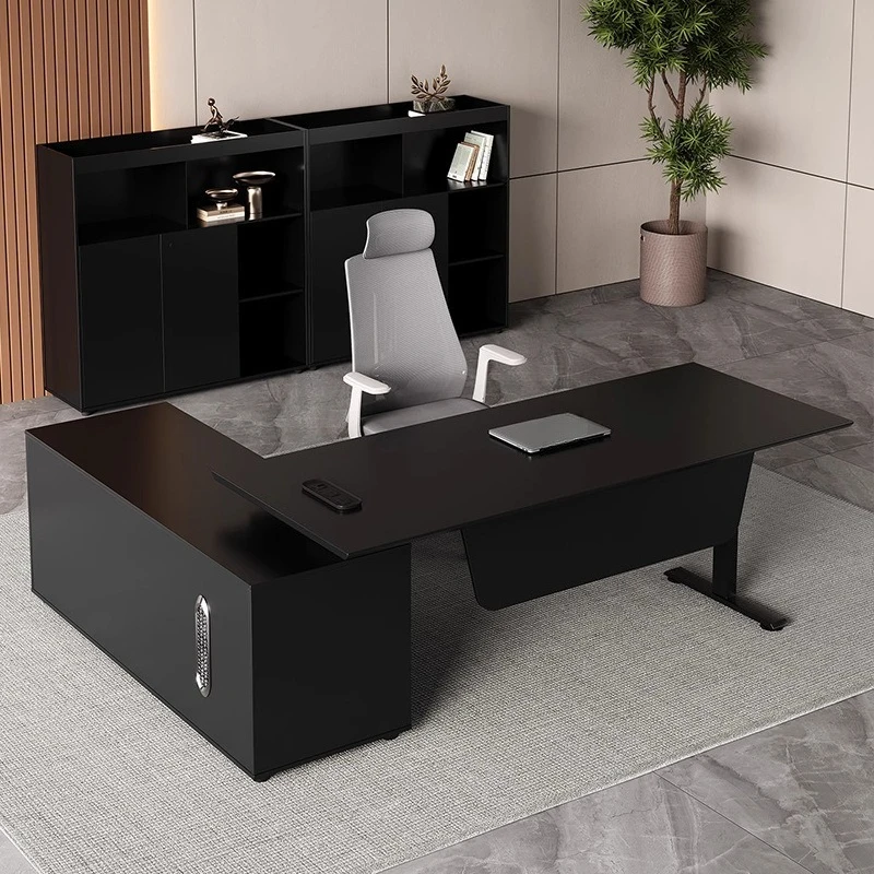 Electric Height Adjustable Executive Desk for Office Modern Minimalist Luxury Manager Director Desk