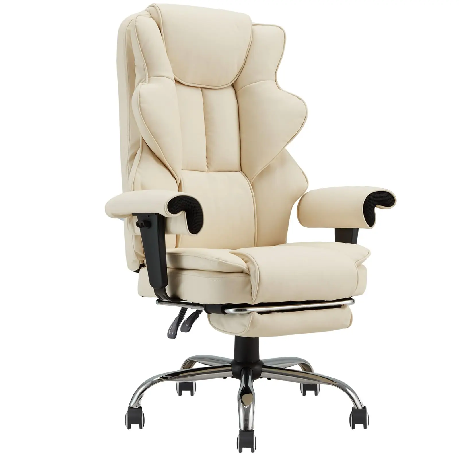 Reclining Office Chair with Foot Rest & Height Adjustable Armrest