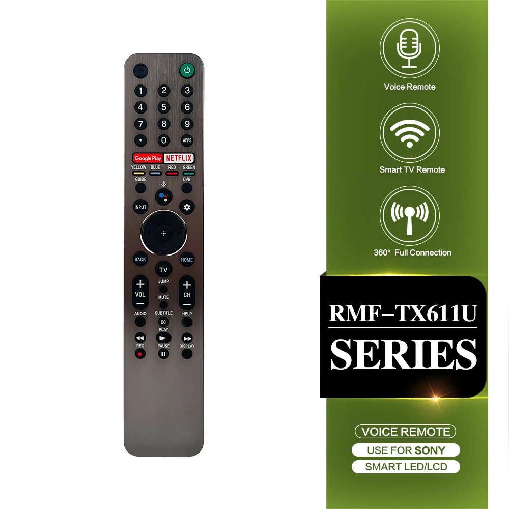 RMF-TX611U Voice Remote Control Replacement for Sony 4K Ultra HD Smart LED LCD TV IR Wireless Long Range Digital Controller