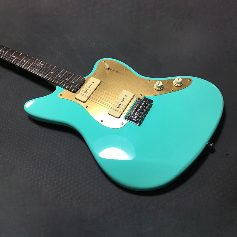

STLF Custom Unbranded Cheap Lead Jazz Master Stringed Instruments Basswood Solid Body Roasted Maple Neck Electric Guitar
