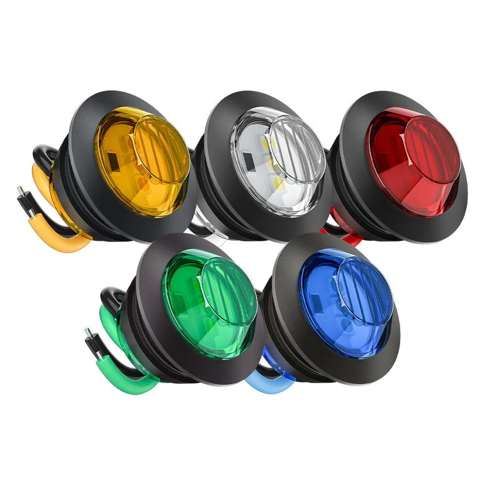 3LED Waterproof Side Marker Indicators Light LED 12V Bullet Lamp Mini 3/4