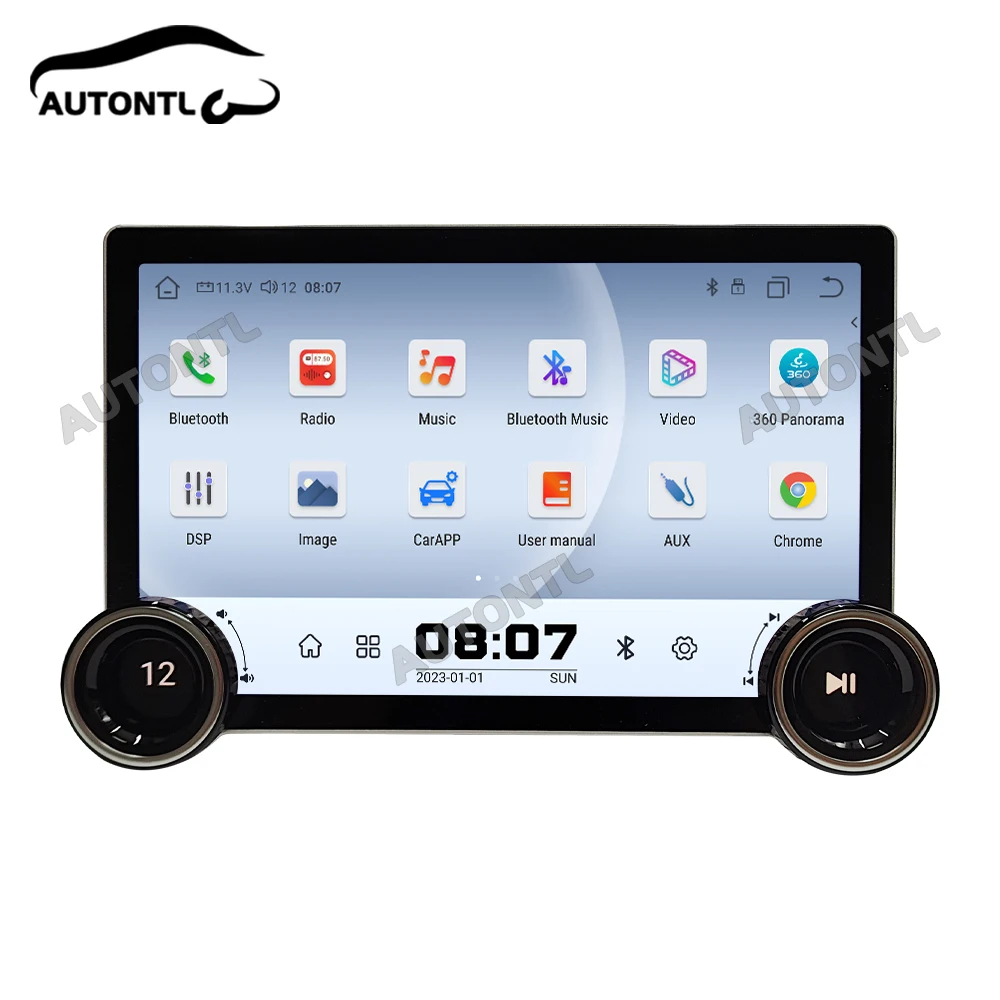 11.8inch Multimedia Player Double Knob For Universal Machine Wireless Carplay Android Auto Car Radio Stereo Digital Touch Screen