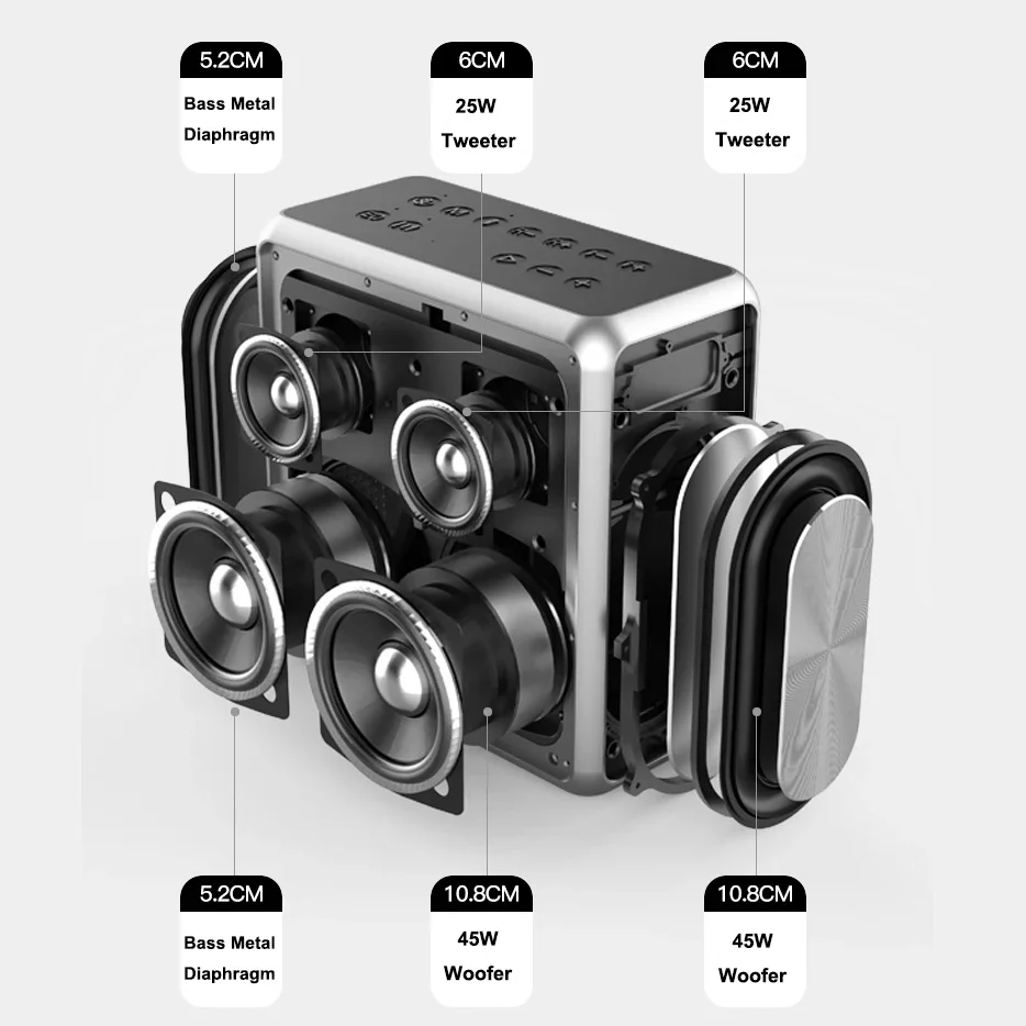 

Xdobo King Max 140W Wireless Speaker Super Loud Sound Punchy Bass IPX5 Waterproof Home Speaker With 2PCS Wireless Microphones