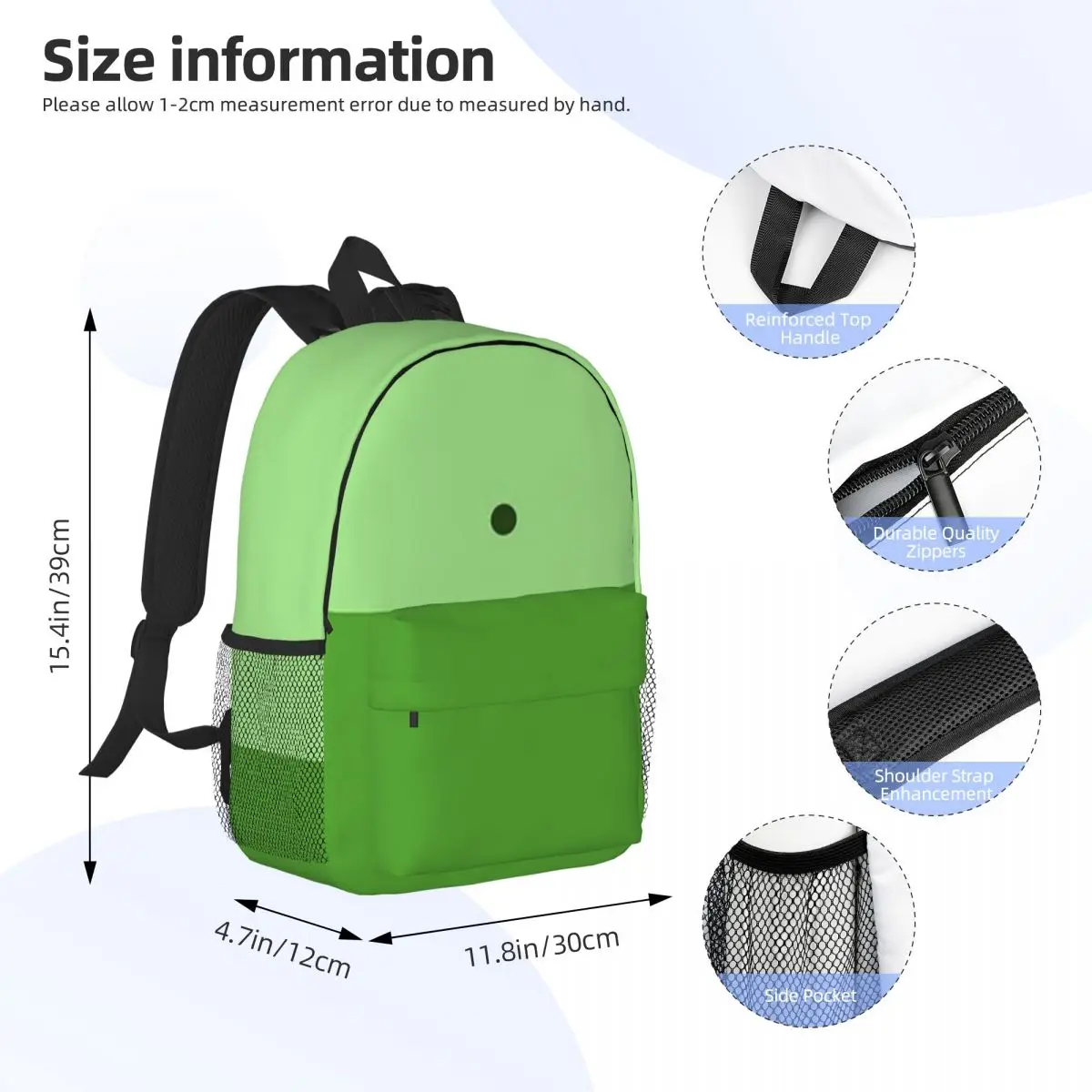 Finn The Human's Backpack 15-Inch Waterproof Backpack - Lightweight Travel Bag with Multiple Pockets for Organization