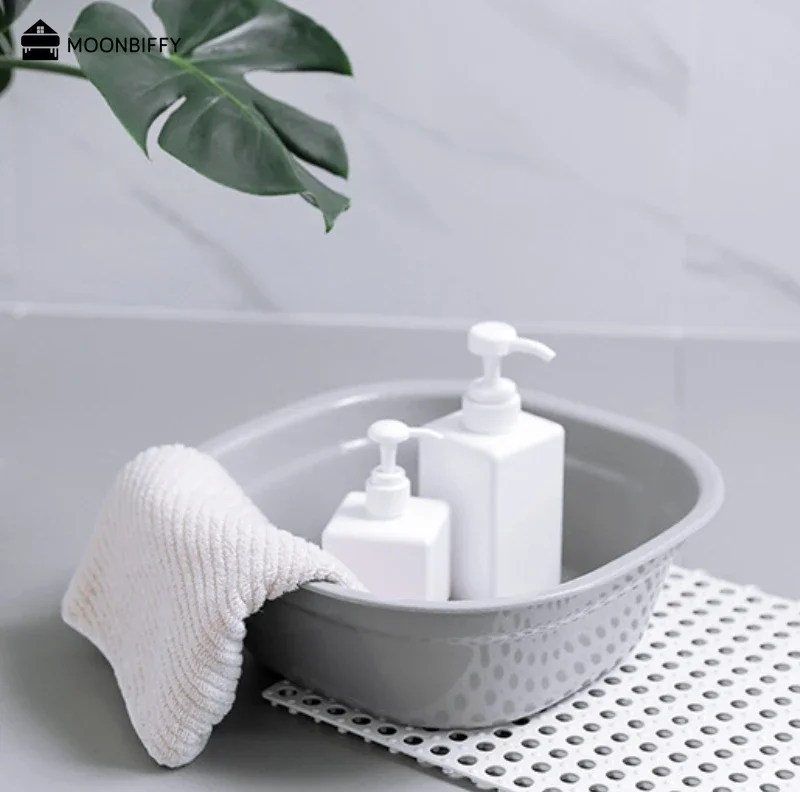 Portable Basins Household Thickened Washbasin Fruit Basin Laundry Basin Plastic Basin Daily Necessities Bathroom Accessories