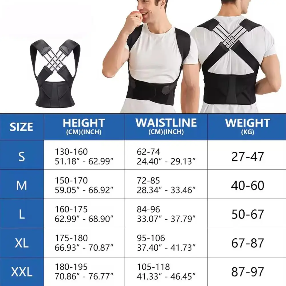 New Adult Posture Corrector Belt Breathable Back Correction Strap Women Men Back Support Sitting Position Correction Tool image 6