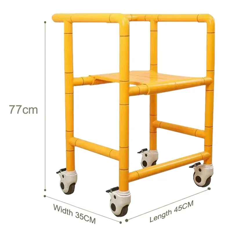 2025/Hospital Adult Patient Home Use Nylon Steel Potty Commode Shower Chair with Wheels