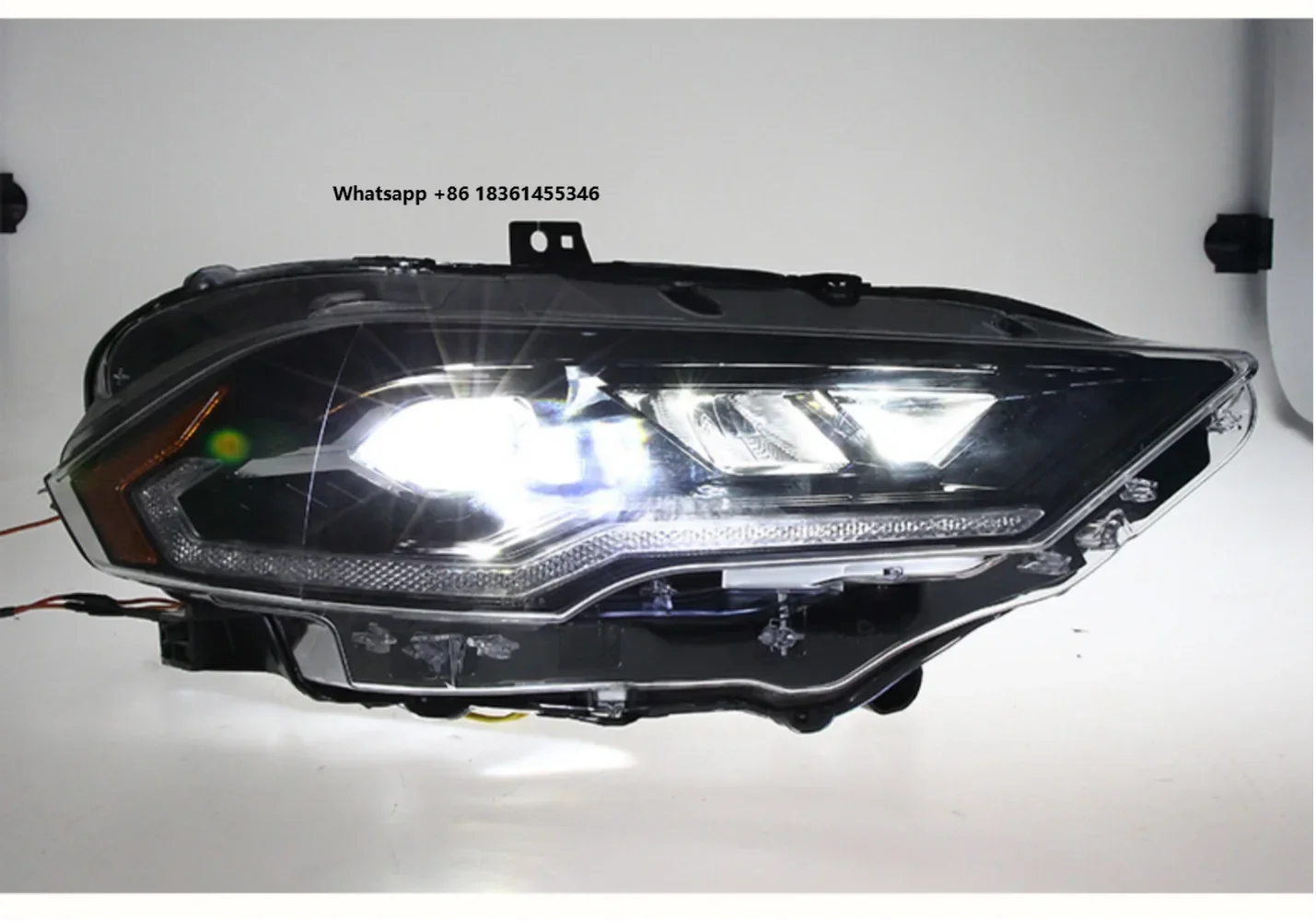 

Pair of Car Headlight assembly For Mustang 2018-20 led DRL daytime running light turn signal head lamp