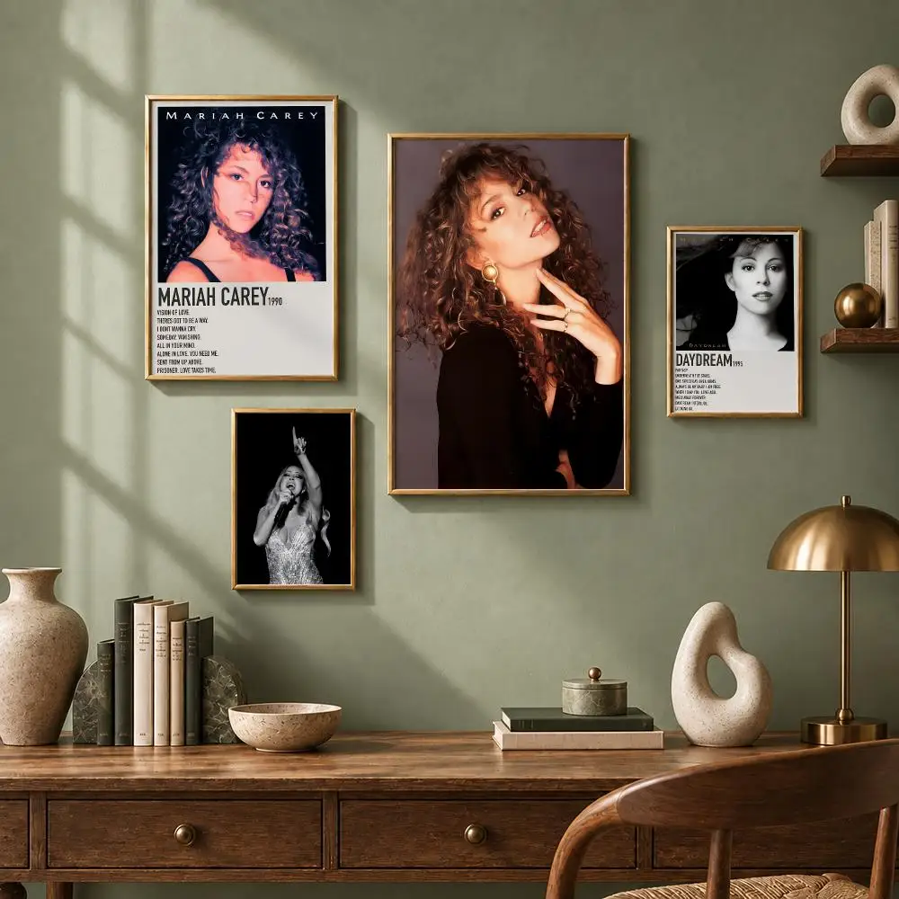 Iconic Singer M-Mariah CareyS Poster HD Self-Adhesive No Residue After Removal Ideal for All Kinds of Wall Decor