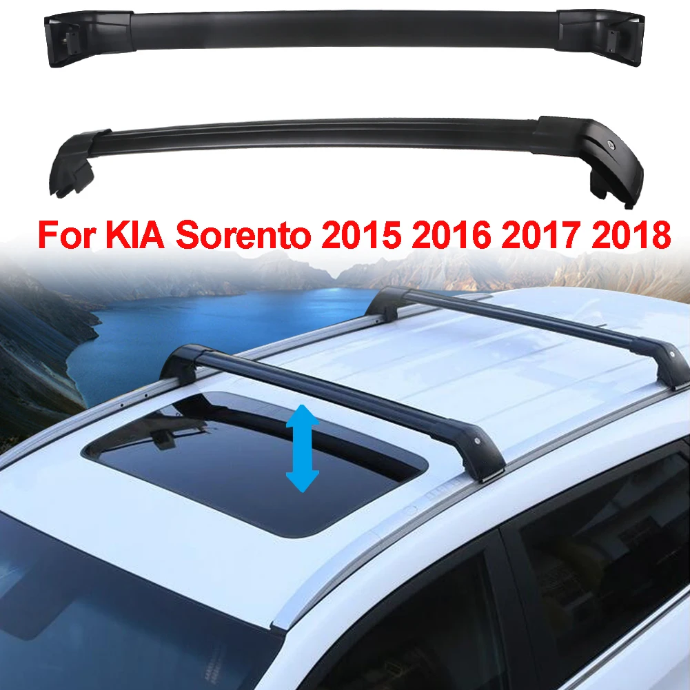 

Roof Bars For Kia SORENTO SUV 2015 2016 2017 2018 Aluminum Alloy Side Bars Cross Rails Roof Rack Luggage Carrier Accessories