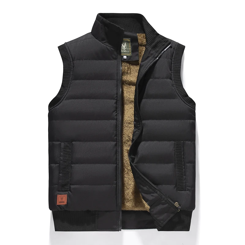 Big Size 8XL New Men Winter Waterproof Work Plush Vest Outdoor Fishing Hiking Jacket Coat Male Waistcoat Vest Sleeveless Coat