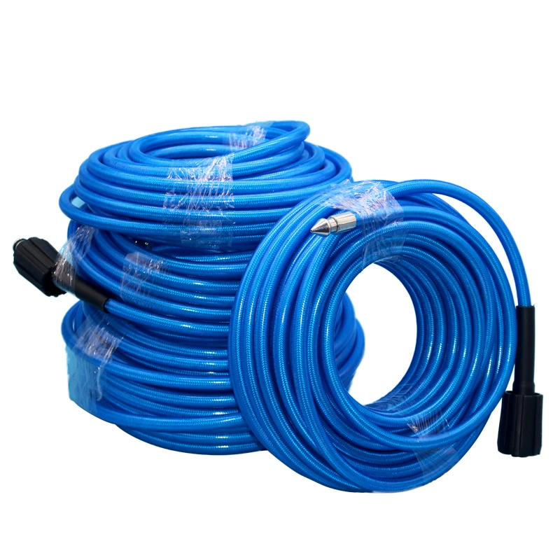 

7~20 Meters 2380psi 160bar High Pressure Washer Sewer Drain Water Cleaning Hose Pipe Cleaner for M22-14&15mm