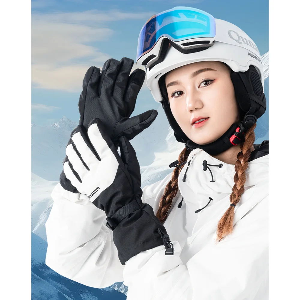 

Touch Screen Skiing Anti-slip Winter Heated Gloves Men Women Warm Windproof Ultra-light Ski Motorcycle Riding Thermal Gloves 장갑