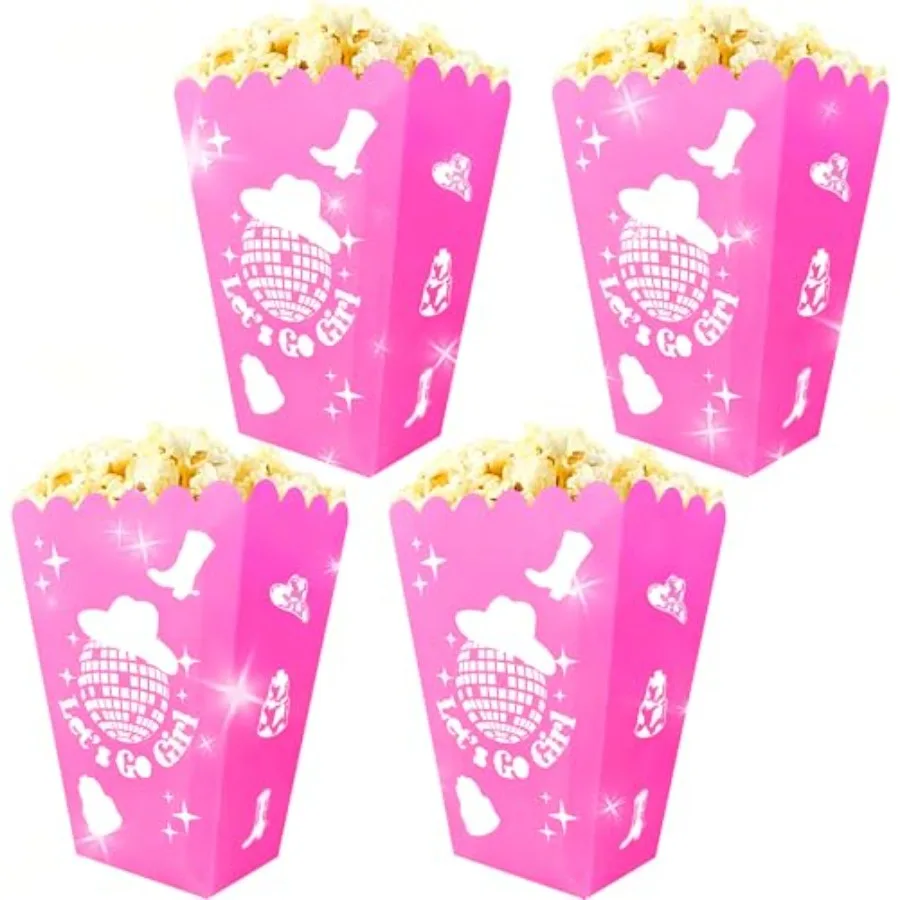 Western Cowgirl Party Decorations West Wild Party Favours Popcorn Boxes Treats Candy Goodies Supplies Cowgirl Photo Props Bache