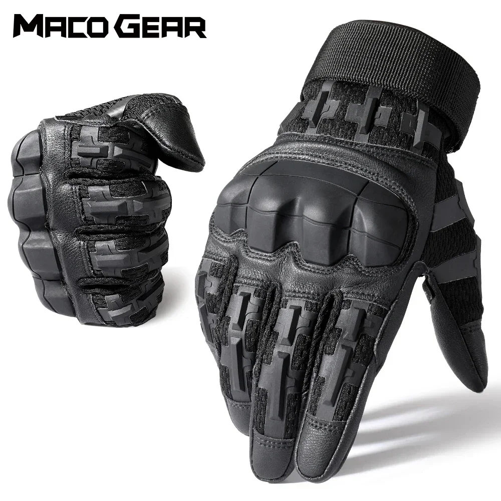 

Tactical Gloves Touch Screen Hard Shell Outdoor Hunting Airsoft Combat Shooting Hiking Cycling Sports PU Leather Anti-skid Gear