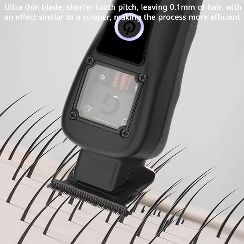 Men's Electric Hair Clipper Professional Hair Salon Hair Clipper Trimmers Rechargeable Base and 2 Replacement Bodies LCD Display