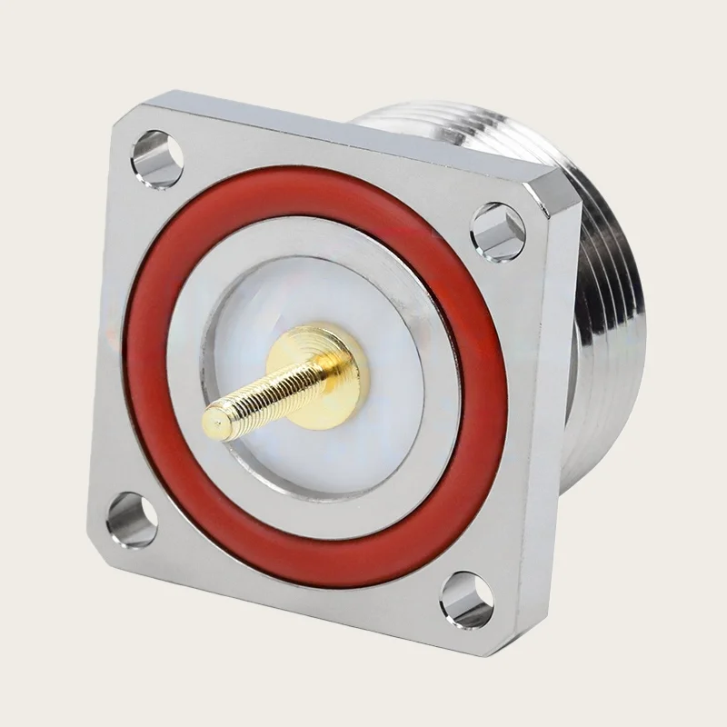 L29-KFD-13-M3 DIN Female Seat Waterproof Ring Four-Hole Flange Fixed Connector M3 Thread for Electronic Components