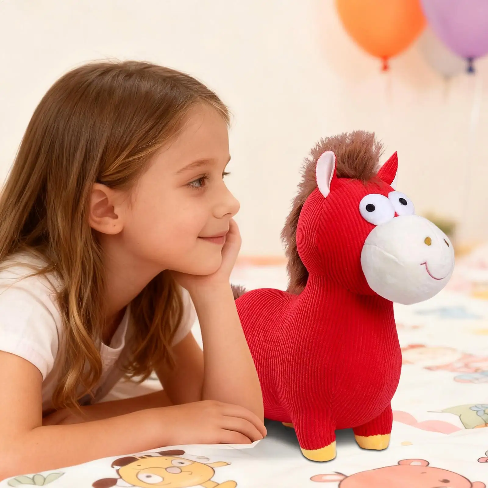 Horse Stuffed Animal 2026 Chinese New Year Cute Mascot Horse Mascot Lunar New Year Decoration For Spring Festival Holiday Party