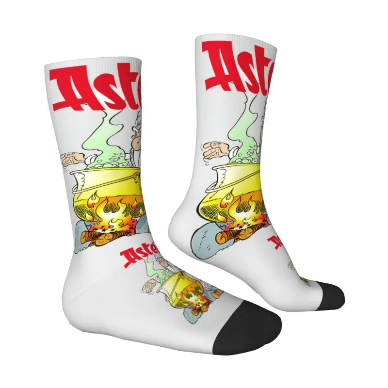 Asterix Panoramix Getafix Dress Socks Mens Womens Warm Fashion Cooking Magic Potion Crew Socks