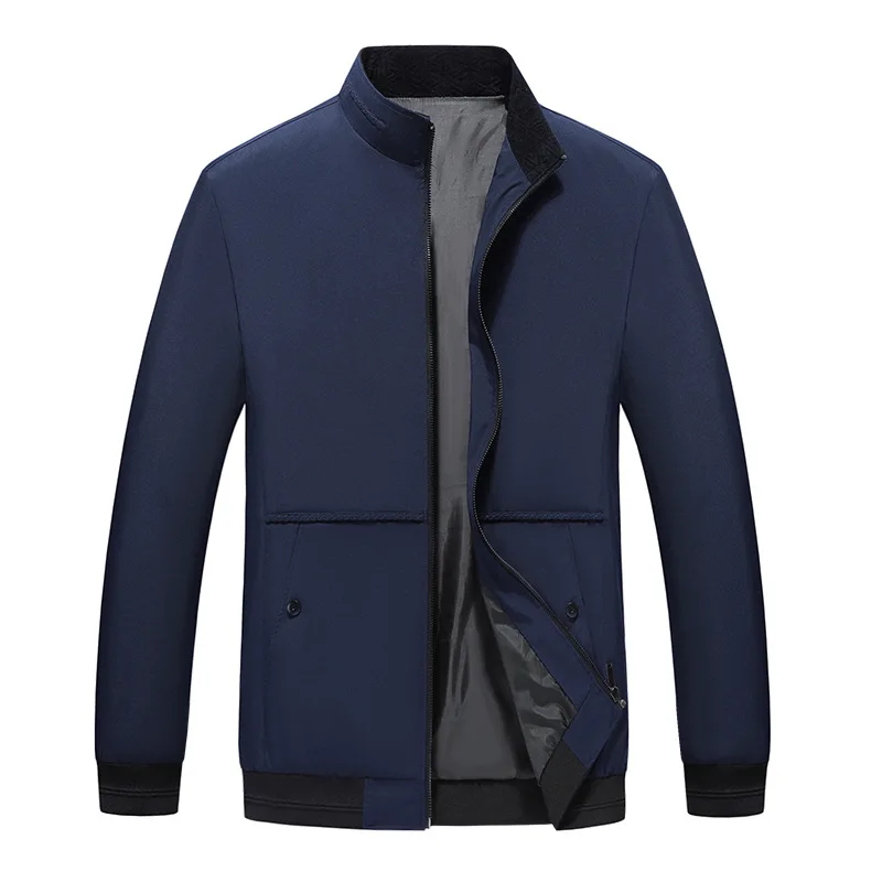 

Новая модная дышащая куртка с воротником-стойкой и длинными рукавами для мужчин среднего возраста, весна-осень 2026