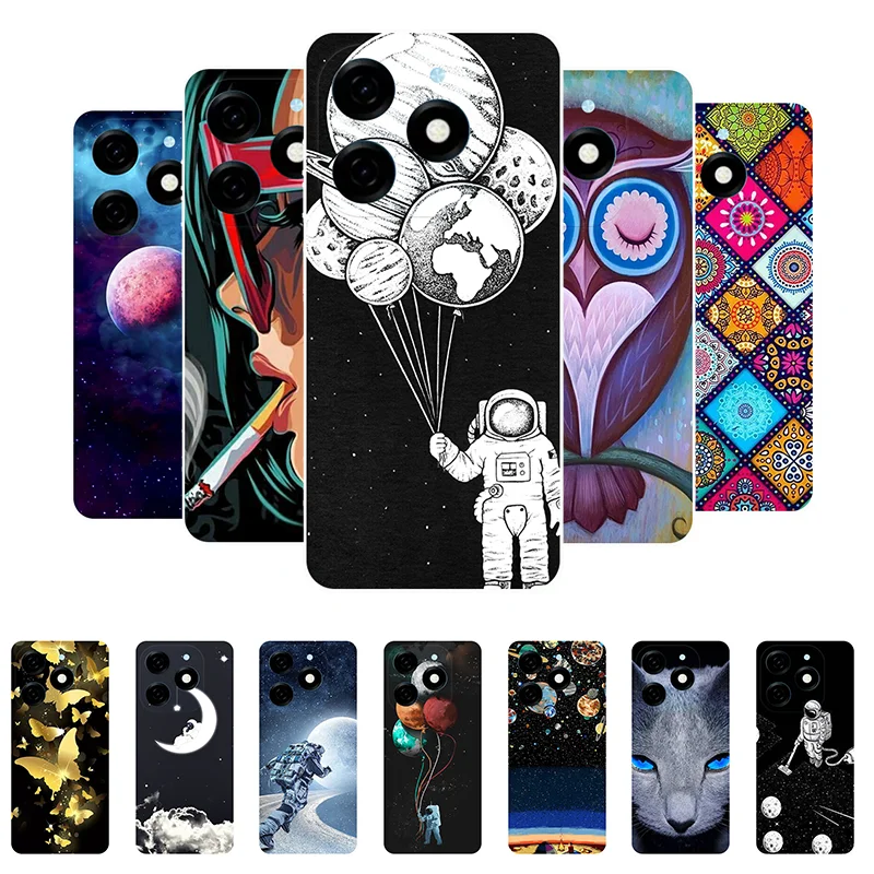 For Tecno Spark 20C Case BG7 Soft Silicone Astronaut Back Cover Case for Tecno Spark 20C 20 C Spark20C Funda Coque