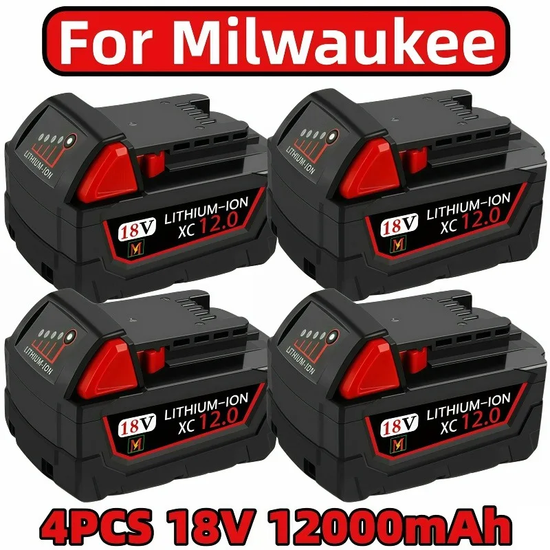 

Сменная литиевая батарея M18 XC для Milwaukee 18 В, 12,0 Ач 48-11-1860 48-11-1850 48-11-1840 48-11-1820 Аккумуляторные батареи