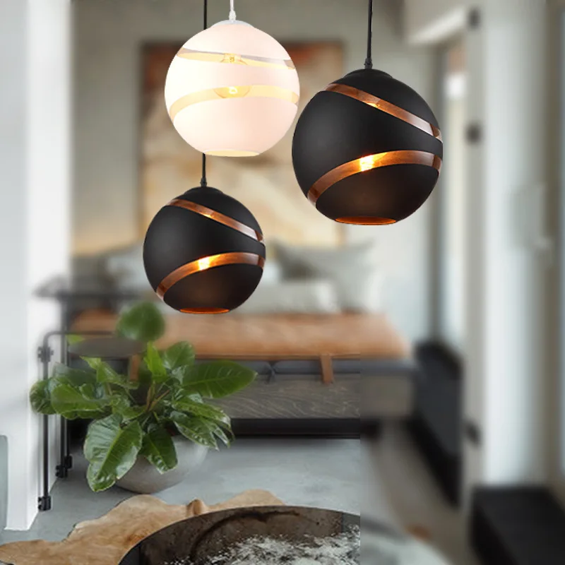 Nordic Pendant Lights Modern Glass Ball Hanglamp For Bedroom Dining Room Bar Decor Loft Luminaire Suspension E27 Light Fixtures