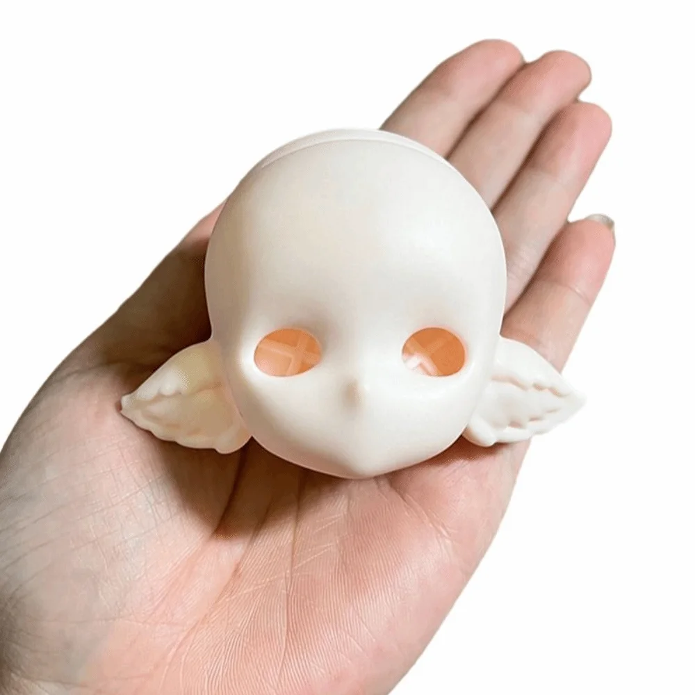 Fashion Handmade 1/6 MJD Head Half-White Skin Soft PVC No Makeup Head No Makeup DIY BJD 's Head Practice Makeup